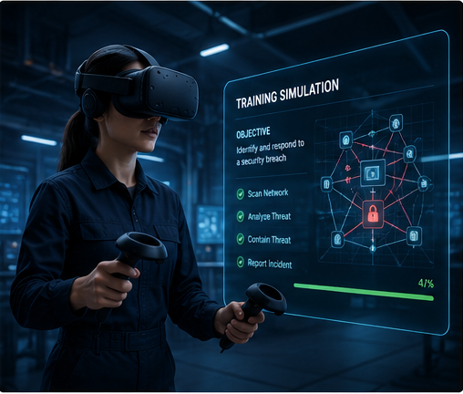 VR training simulation